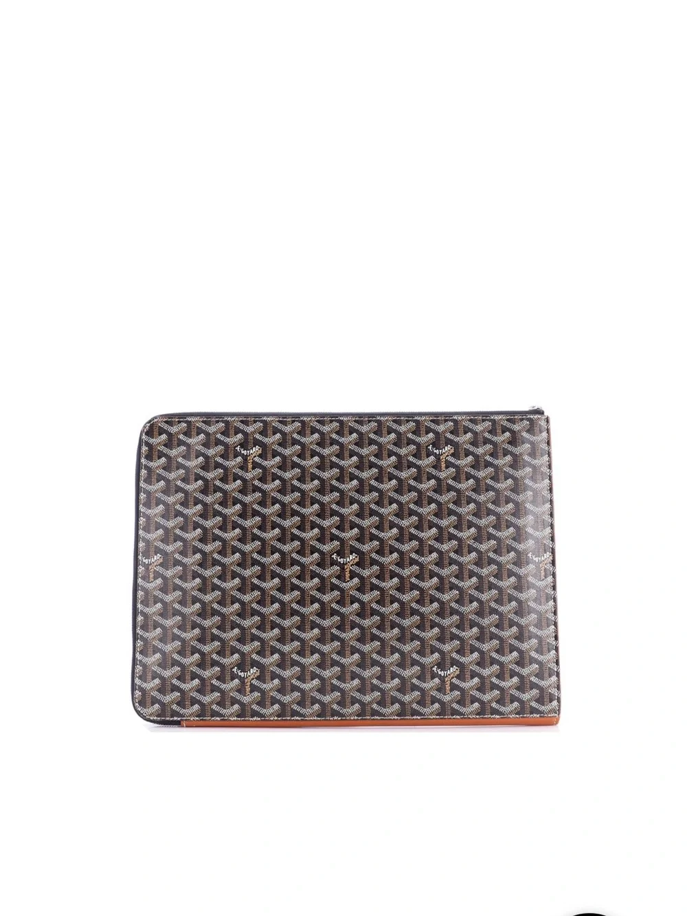 Goyard Sorbonne Monogram Document Pouch with Tan Trim